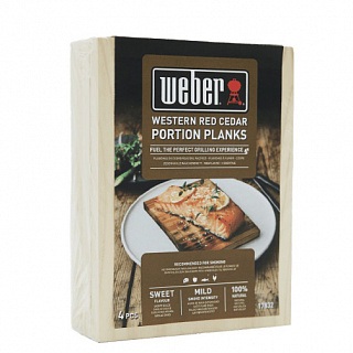 Доски для копчения малые, Weber Кедр, 4 шт