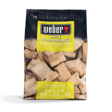 Дрова для копчения Weber, Яблоко, 1,5 кг, комплект 3 упаковки