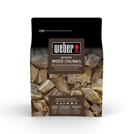 Дрова для копчения Weber, Гикори, 1,5 кг, комплект 3 упаковки